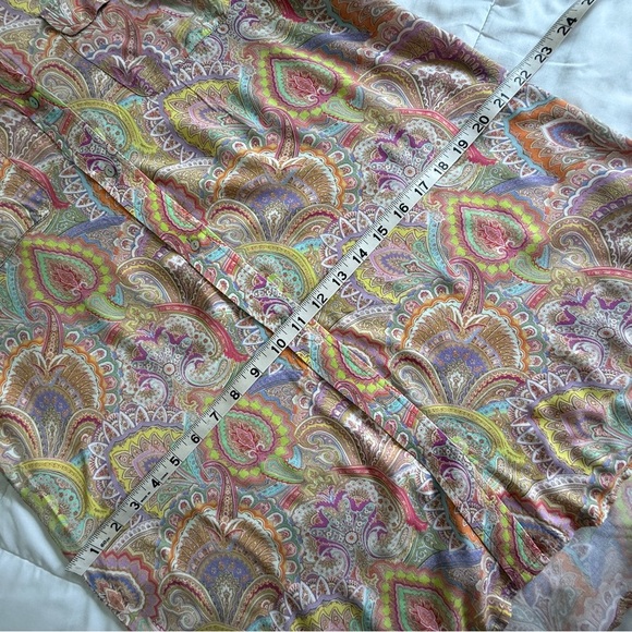 Zara Home Multicolor Paisley Oversized Tunic Blouse Size M - Picture 11 of 12